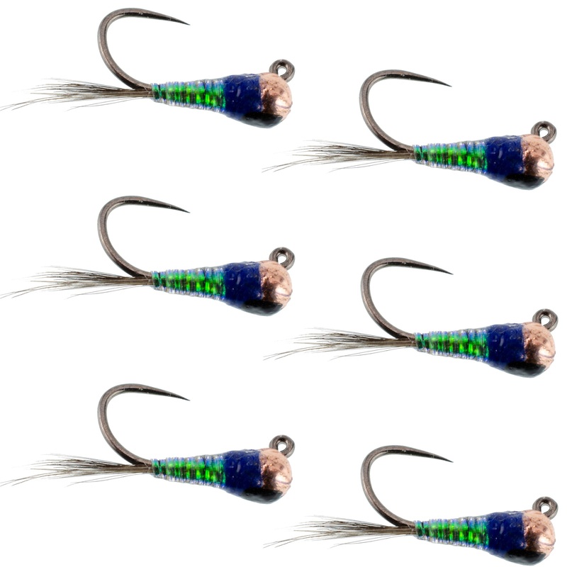 Tungsten Bead Gasolina Perdigon Tactical Jig Czech Euro Nymph Spanish Nymphing Fly – 6 Flies Size 16