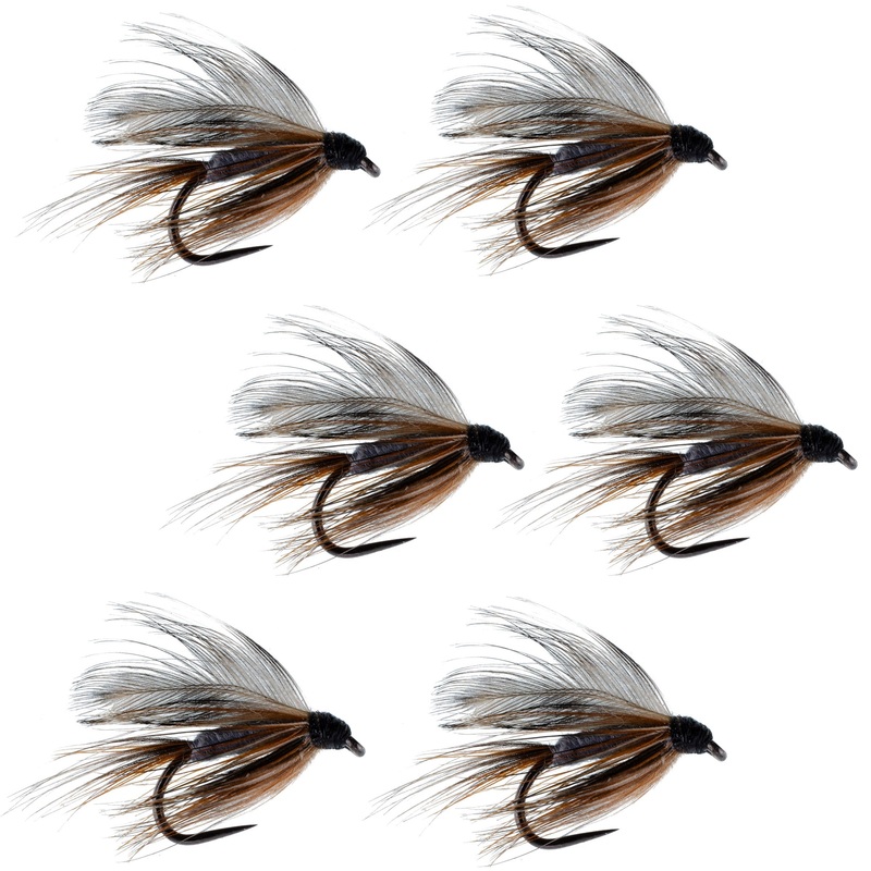 Barbless Adams Classic Wet Fly Fly Fishing Flies – 6 Flies Hook Size 14