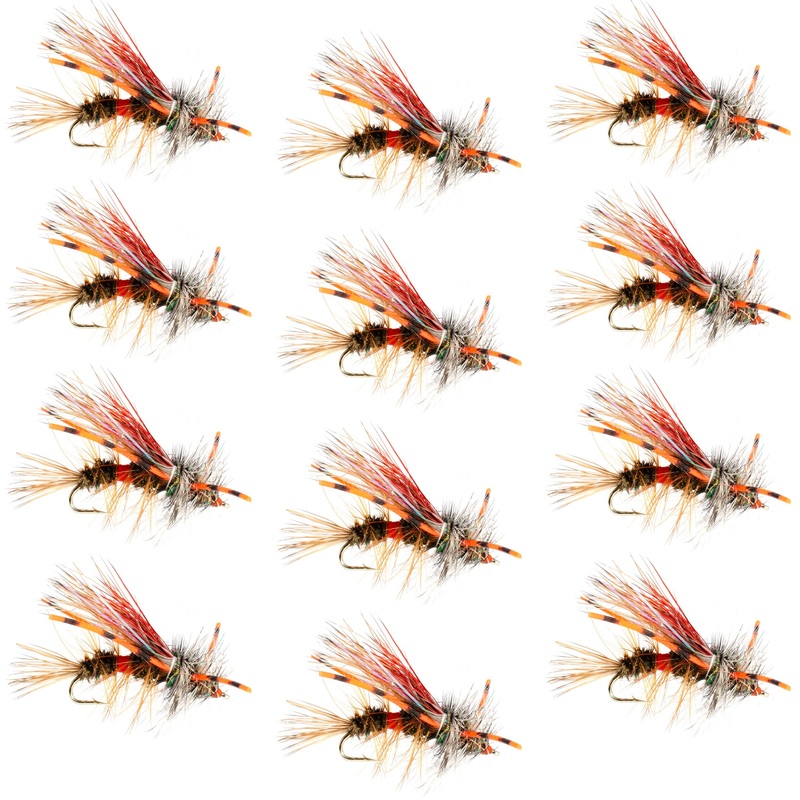 Kaufmann’s Royal Crystal Stimulator Rubber Legs Dry Fly – 1 Dozen Flies Hook Size 16
