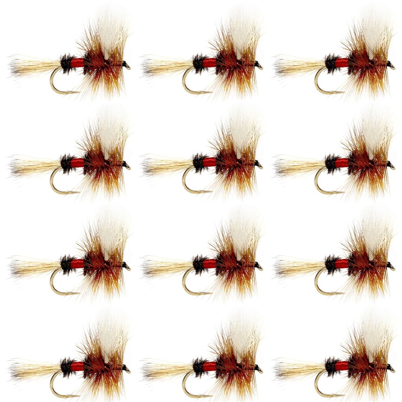Royal Wulff Classic Trout Dry Fly Fishing Flies – Set of 12 Flies Size 10 – One Dozen