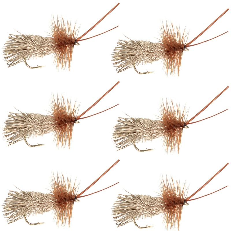 Goddard Caddis Dry Fly – 6 Flies Hook Size 14