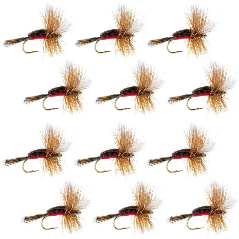 Royal Humpy Classic Hair Wing Dry Fly – 1 Dozen Flies Hook Size 8