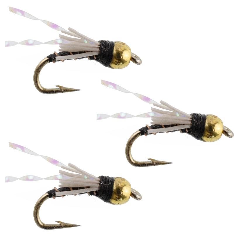 3 Pack Beadhead Black 3 Dollar Dip Serendipity Wet Fly Fishing Flies – Hook Size 18