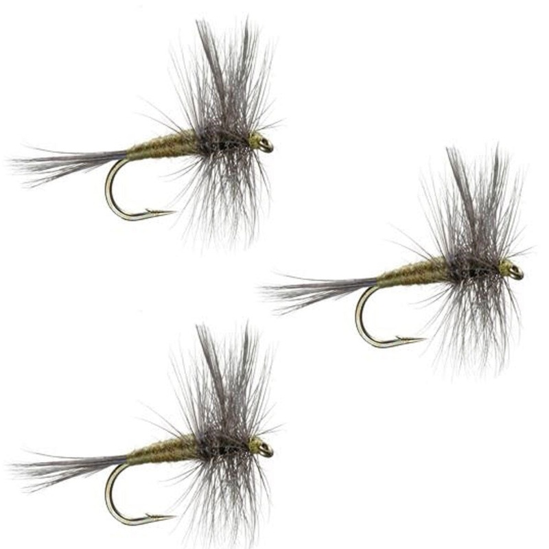 3 Pack Blue Wing Olive BWO Classic Dry Fly – Hook Size 14