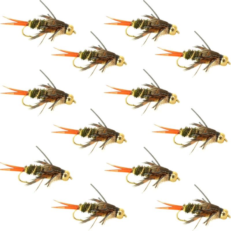 Double Bead Twenty Incher Nymph Fly Fishing Flies – 1 Dozen Flies Hook Size 10