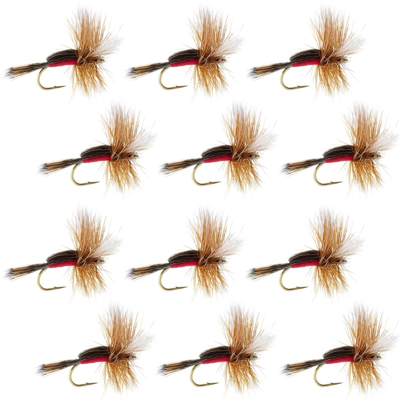 Royal Humpy Classic Hair Wing Dry Fly – 1 Dozen Flies Hook Size 10