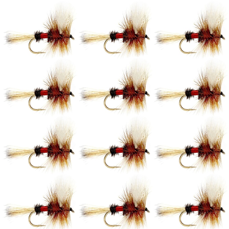 Royal Wulff Classic Trout Dry Fly Fishing Flies – Set of 12 Flies Size 8 – One Dozen