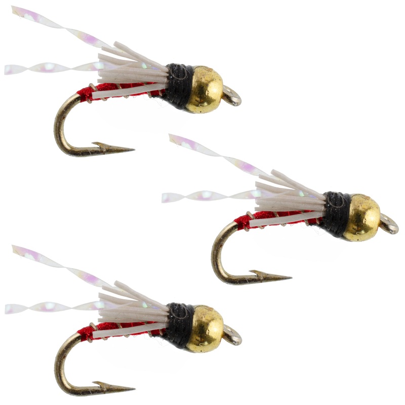 3 Pack Beadhead Red 3 Dollar Dip Serendipity Wet Fly Fishing Flies – Hook Size 16