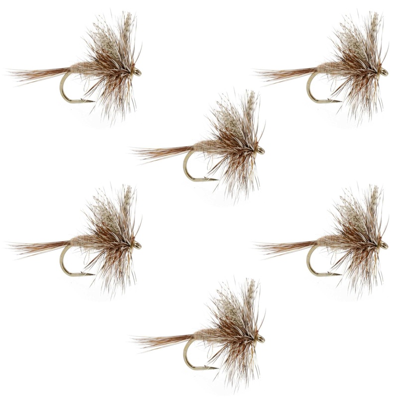 March Brown Classic Dry Fly – 6 Flies Hook Size 16