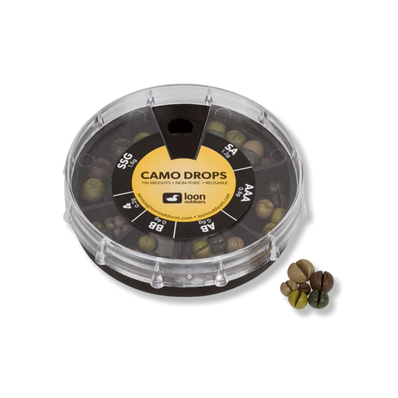 Loon – Camo & Black Drop Assortment (Tin Split Shot)