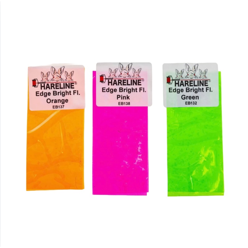 Hareline Edge Bright|Fl. Green|Fl. Red|Fl. Orange|Fl. Pink