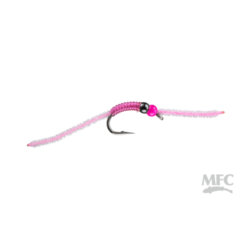 Jake’s Double Bead Rib Worm|Hot Pink|Red|Fl. Orange|10|8