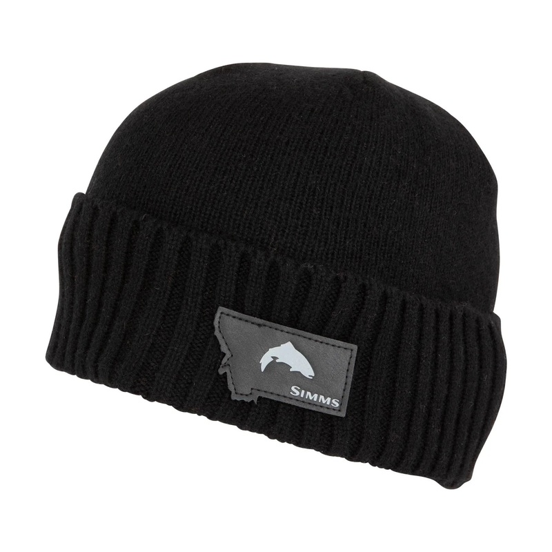 Simms Big Sky Wool Beanie|Carbon|Simms Orange