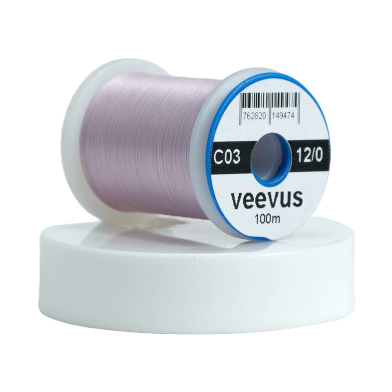 12/0 Veevus Thread|Black (C01)|White (C02)|Lavender (C03)|Light Cahill (C04)|Claret (C05)|Red (C06)|Light Gray (C07)|Light Olive (C08)|Dun (C09)|Pale Tan (C10)|Dark Olive (C11)|Tan (C12)|Dark Dun Brown (C13)|Pink (C14)|Fl. Yellow Chartreuse (C15)|Fl. Oran