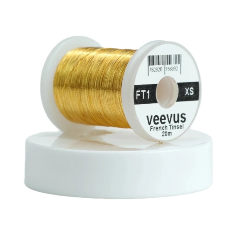 Veevus French Tinsel|Gold|Silver|Copper|X-Small|Small|Medium|Large