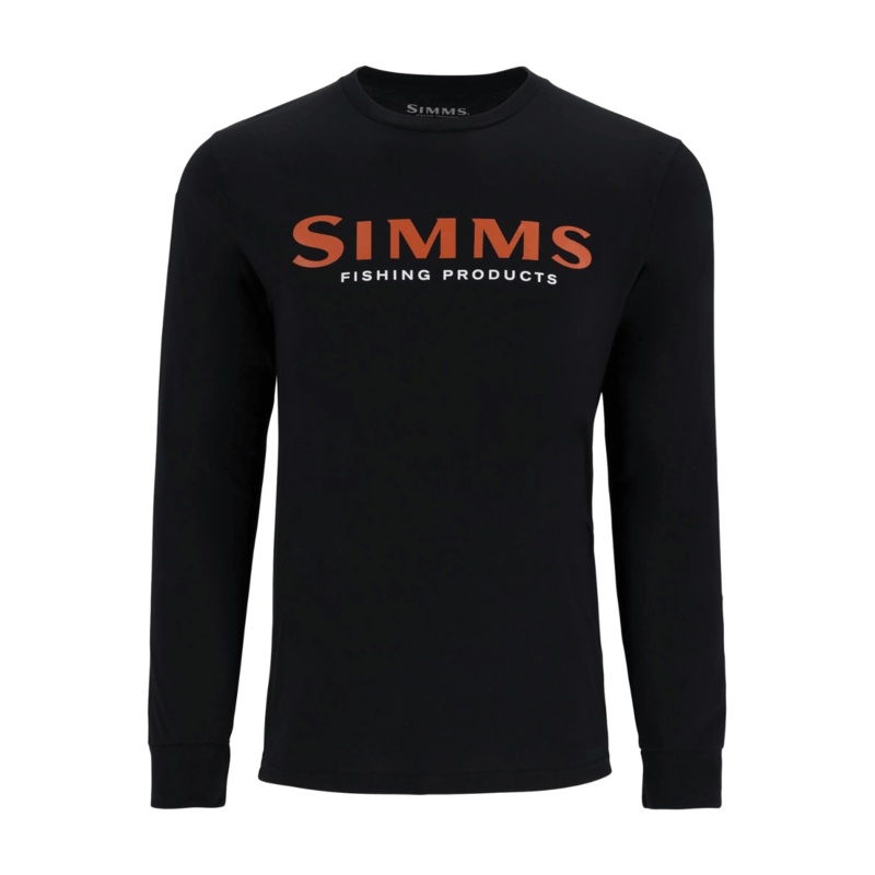 Simms – Logo LS T-Shirt|Jet Black|M|L|XL|XXL