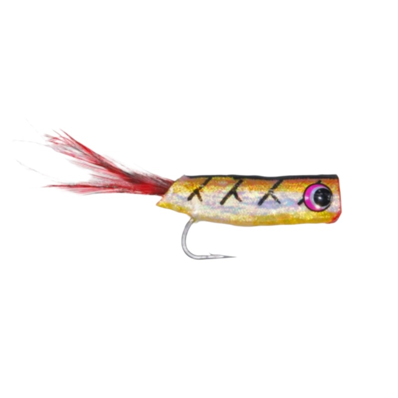 Crease Fly Popper|Jungle Perch|Red|Blue|4/0 – 5.5cm