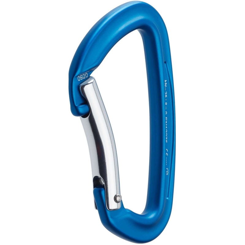 NRS Sliq Bent Gate Carabiner|Blue/Silver|Red/Silver|Black