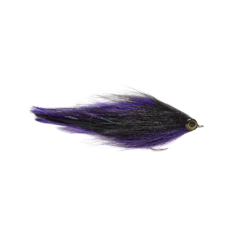 Two Tone Brushy- Fulling Mill|Tan/White|Black/Purple|4/0|6/0