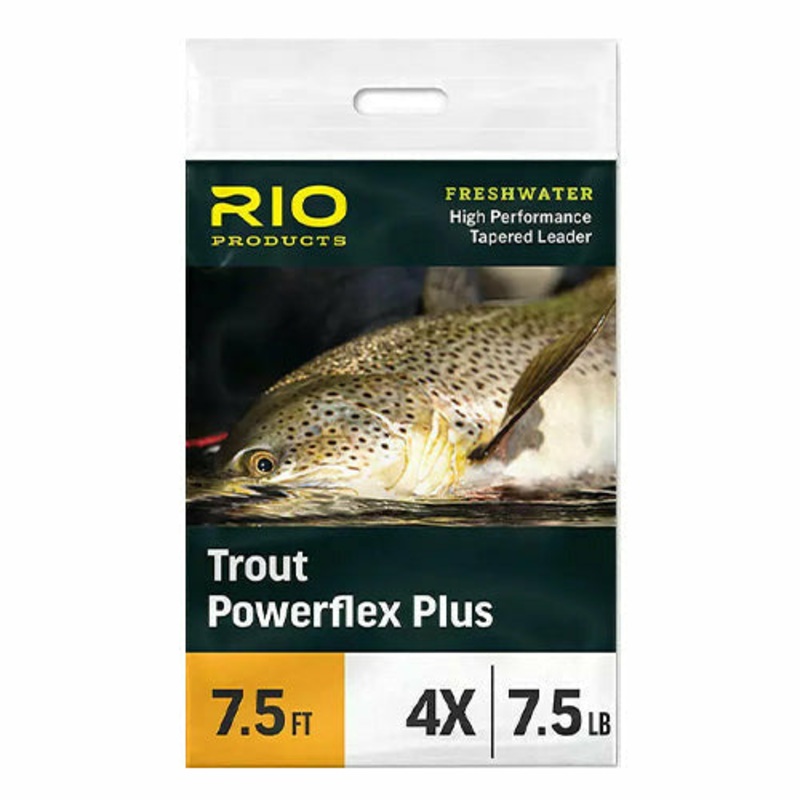 Rio Powerflex Plus Leader|Single|3-Pack|7.5ft|9ft|7X|6X|5X|4X|3X|2X|1X|0X