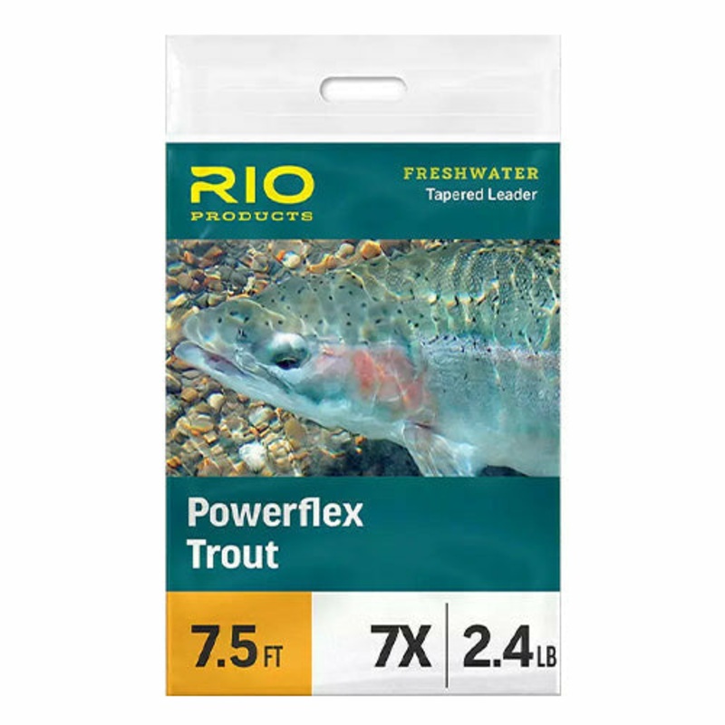 Rio Powerflex Trout Leader|Single|3-Pack|7.5ft|9ft|12ft|7X|6X|5X|4X|3X|2X|1X|0X