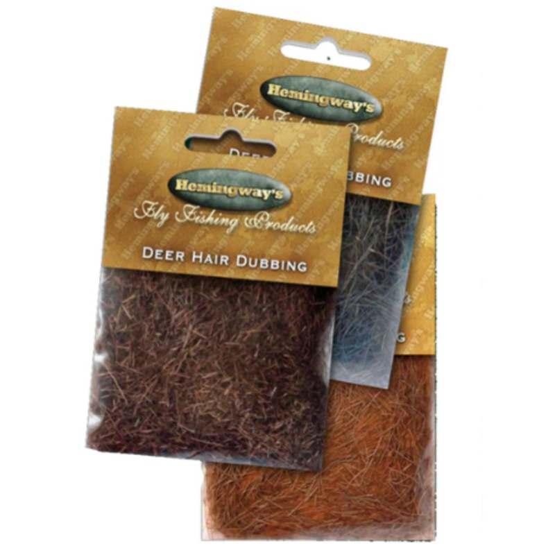 Hemingway’s Deer Hair Dubbing|Natural|Black|Brown|Yellow|Orange|Cream|Red Fox