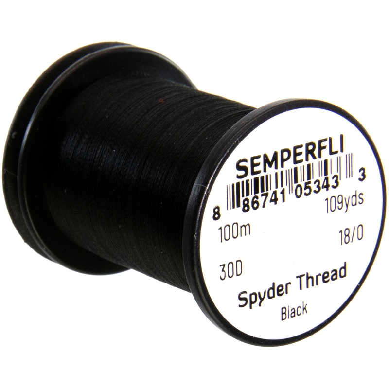 Semperfli Spyder Thread 18/0|Black|Brown|Dark Mocha Brown|Gray|Medium Olive|Navy|Orange|Pink|Pale Olive|Red|Steel|Yellow