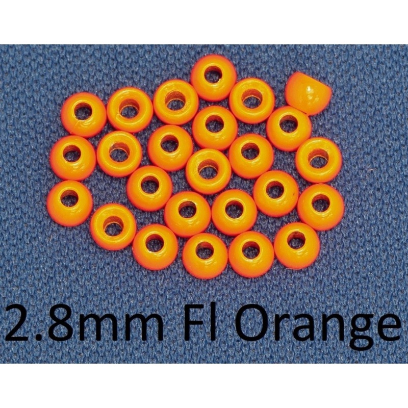 Hot Colour Brass Beads|2.8mm|3.2mm|3.3mm|4.0mm|4.8mm|Fl. Orange|Fl. Pink|Fl. Yellow|Pearl White