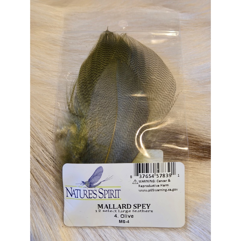 Natures Spirit – Mallard Spey|Olive|Yellow|Natural|Fl. Chartreuse|Fl. Blue