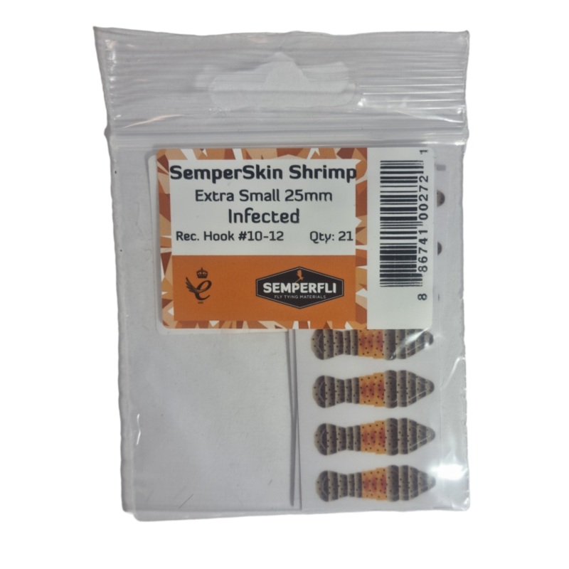SemperSkin Shrimp|Infected|Natural|Orange Brown|Pink|Extra Small|Small|Medium|Large