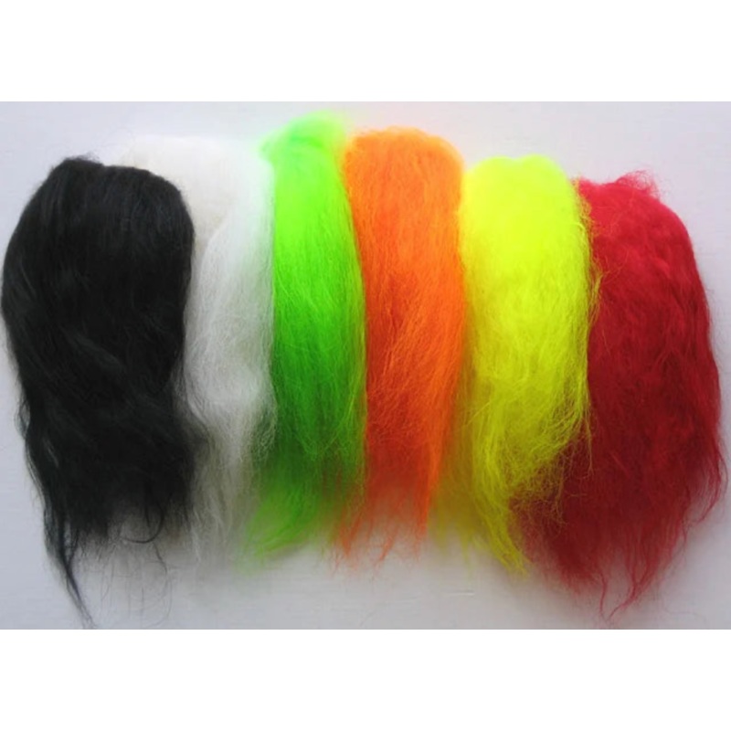 Icelandic Hair|Black|Fl. Orange|Fl. Green|White|Yellow