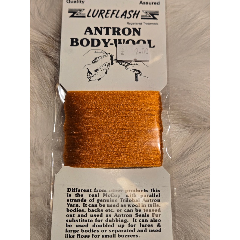 Lureflash Antron Body-wool|Amber|Blue|Claret|Dark Green|Fl. Pink|Ginger|Green Highlander|Grey|Medium Olive|Olive|Purple