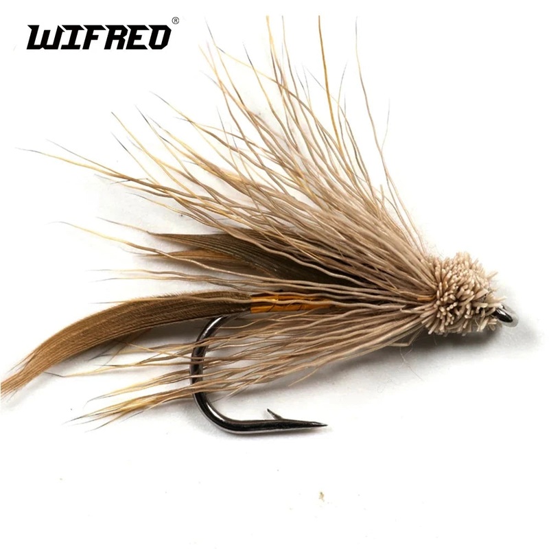 Wifreo 10PCS Brown Muddler Minnow Trout Fly Fishing Streamer Flies Size # 6 with Free Box Package