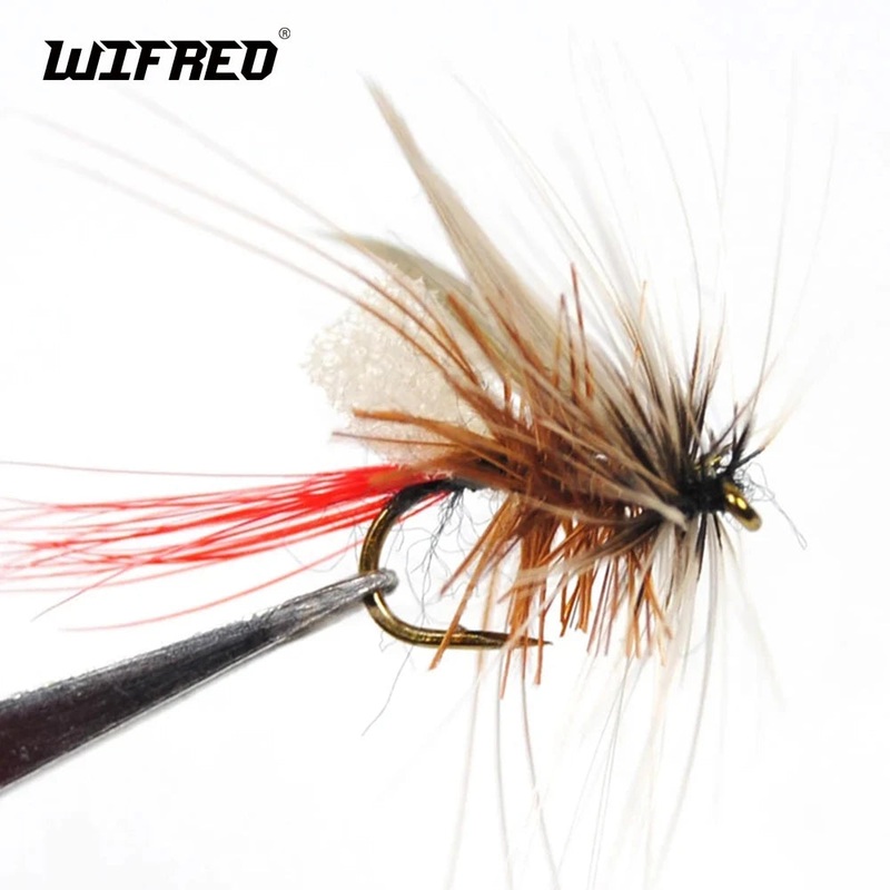 Wifreo 10PCS Mix Color 14#  Foam Trout Fishing Dry Fly Mayfly Caddis Fishing Fly Lures