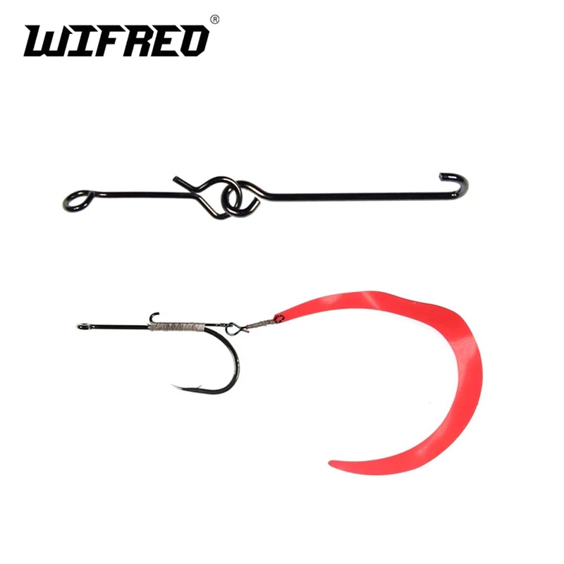 Wifreo 10 Sets 2X Wiggle Tail Connector Shank Link for Pike Steelhead Streamer Fly Tying Material