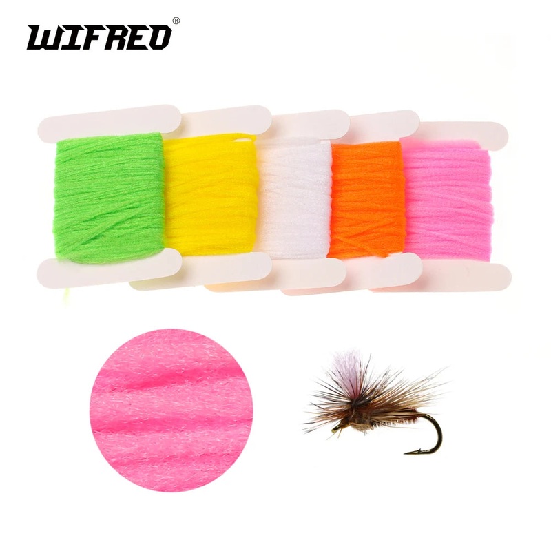 WIFREO 5m/Card Para Post Wing Fly Tying Synthetic Yarn Material for Emerger Nymph Parachute  Dry Fly Fishing Trout Lure Bait
