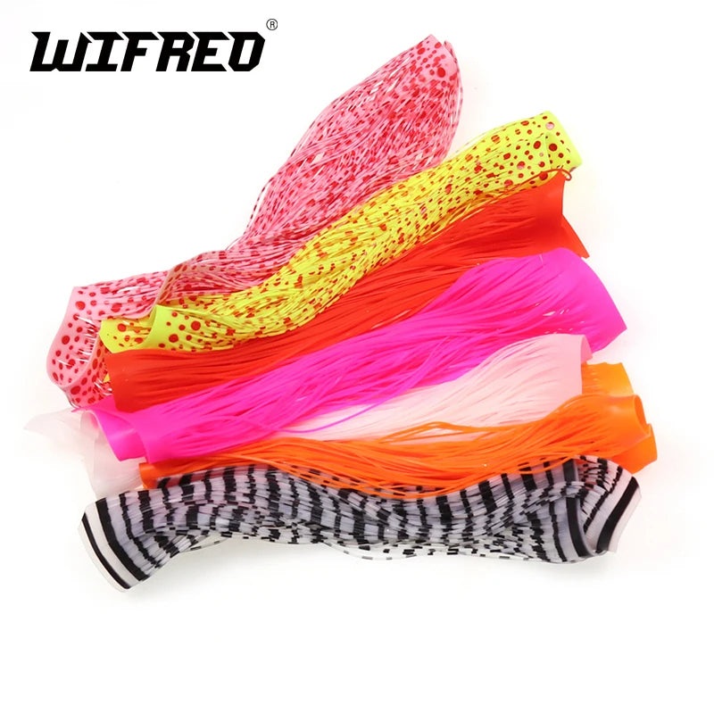 Wifreo 5PCSX200 Strands Silicone Flutter Legs Skirts For Fly Tying Poppers Saltwater Streamers Lures Jigs Making