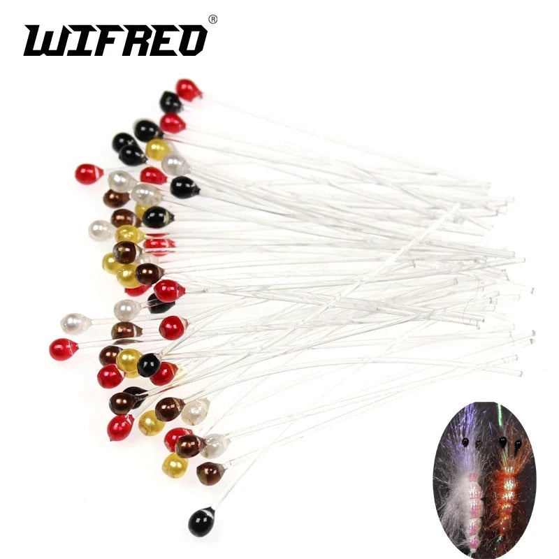 Wifreo 60PCS 2/3mm Crab And Shrimp Eyes Fly Tying Materials for Tying Saltwater & Pike Fishing Flies