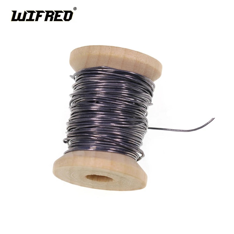 Wifreo 0.02in  Dia. 5 meters Round  Weigted Soft Leader Wire Spool for Fly Tying Fishing Material for Weight Line