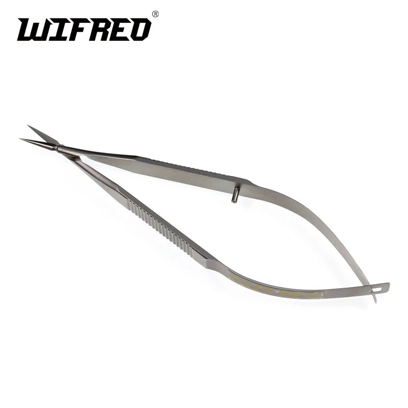 Wifreo 11cm 1 Stainless Micro Tip Fly Tying Scissors Small Trimming Scissors for Fly Fishing Nymph Dry Fly Streamer