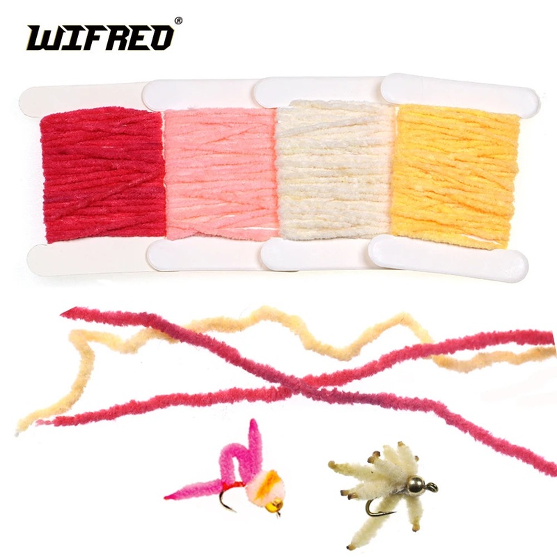 WIFREO 3PCS*2M Ultra Chenille Nymphs Pupas Streamers Wet Flies Tying Material Vernille for San Juan Worms Eggi Juan Kenobi