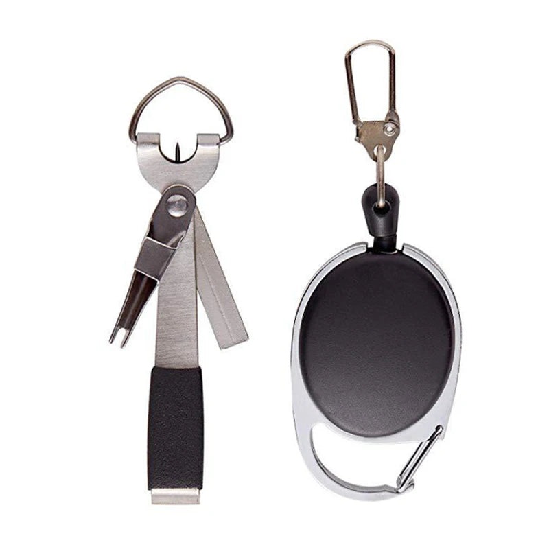 Wifreo Multifunctional Hole Nippers Snip Fly Fishing Clippers Fast Hook Nail Knotter Line Cutter Quick Knot Tying Tool
