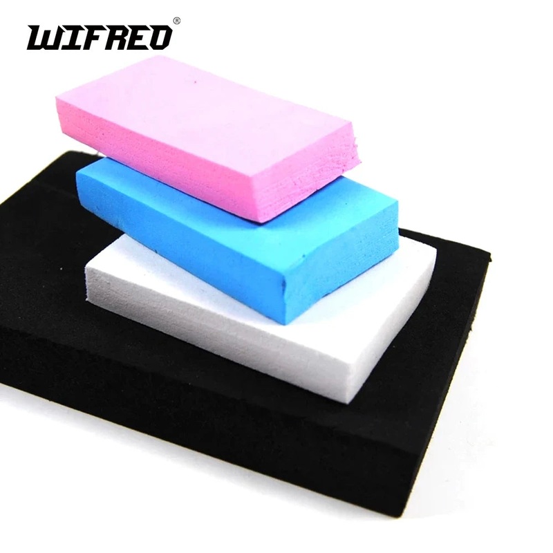 [4PCS] 5cmX10cm EVA Foam Cubic White Black Piinnk Blue Orange Lure Insect Bait Float Making Fishing Fly Tying Material