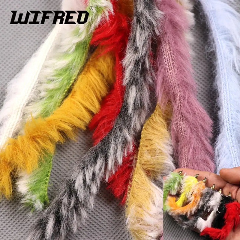 Wifreo 2m/pack Faux Bunny / Rabbit Strip for Zonker Fly Trout Salmon Twitching Jig Tying Material