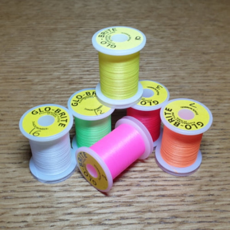 Glo Brite Floss|Chartreuse|Fl Pink|Fl Orange|Red|White|Yellow|Hot Orange|Purple