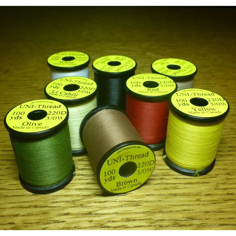 UNI 3/0 Thread Waxed|Black|Tan|Red|Yellow|Olive|White|Light Cahill|Brown