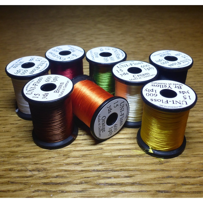 UNI Floss Single Strand|Black|White|Olive|Orange|Pink|Red|Bright Yellow|Rusty Orange|Doc Blue|Dark Brown|Cream