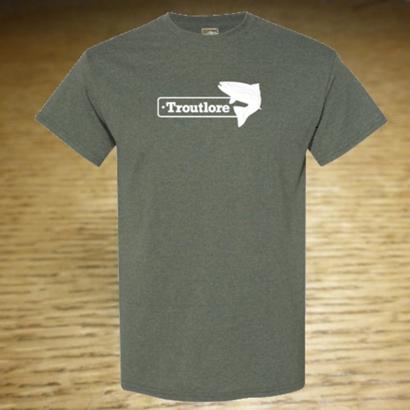 Troutlore Logo T-Shirt Military Green