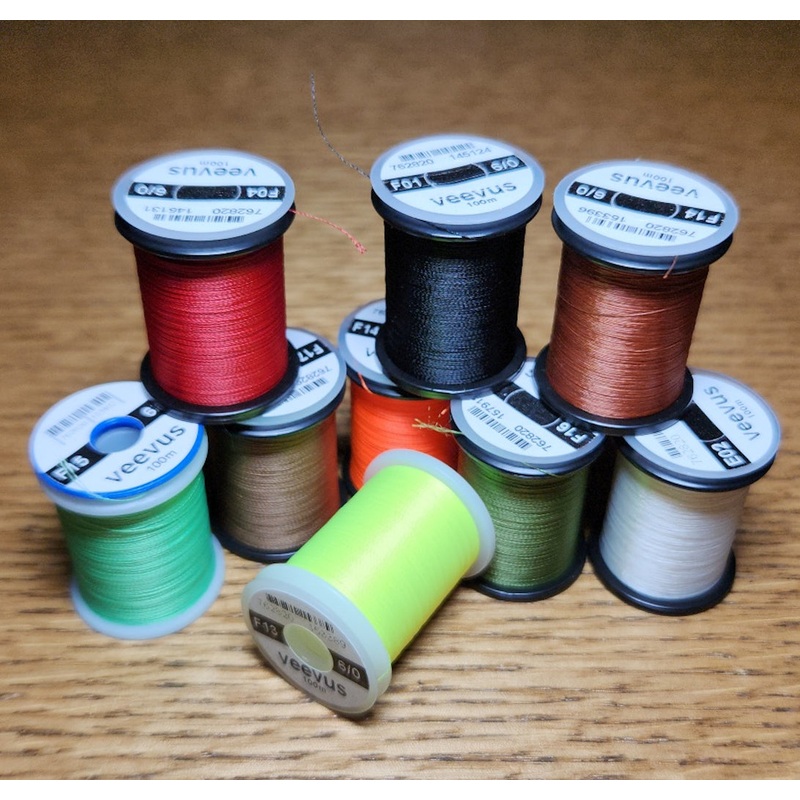 Veevus 6/0 Thread|Black|Fl Orange|Chartreuse|Light Cahill|Light Olive|Olive|Red|Rusty Brown|White|Brown