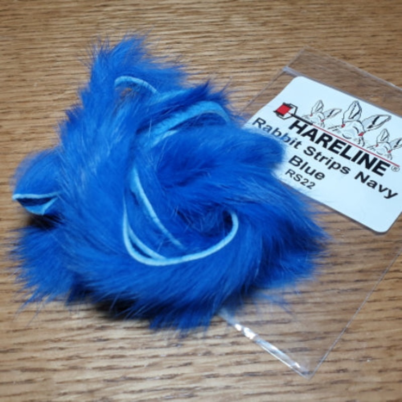 Hareline Rabbit Strips Navy Blue